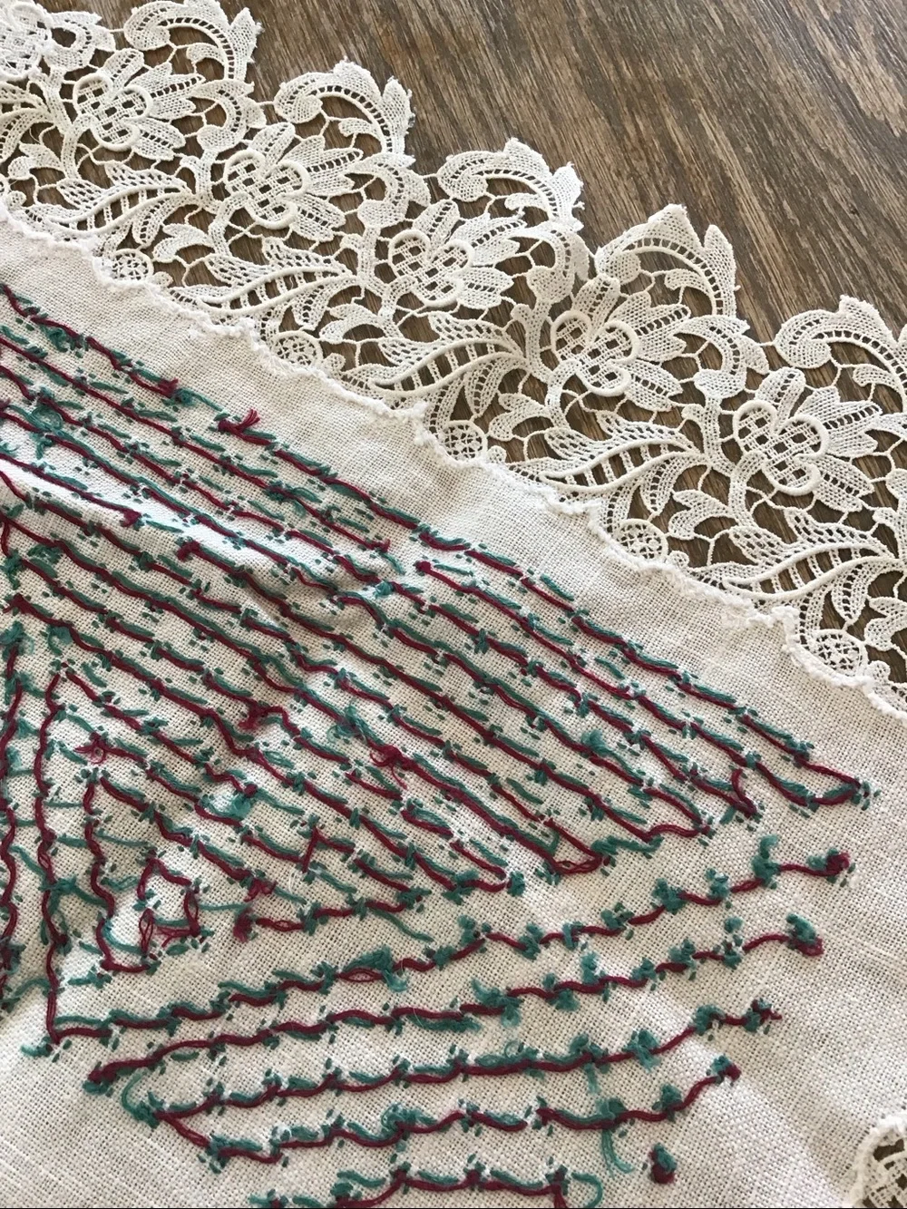 Hand stitched chair back cover (Antimacassar)